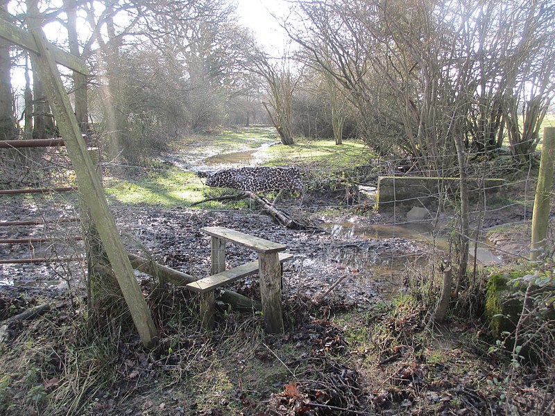 File:Fingerpost, Stile and Leopard skin - geograph.org.uk - 3870341.jpg