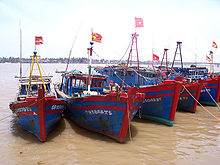 Fishing boats in Đồng Hới.