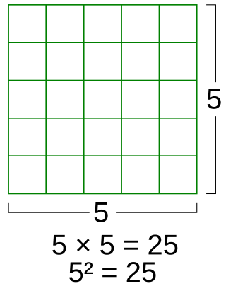 <span class="mw-page-title-main">Square (algebra)</span> Result of multiplying a number, or other expression, by itself