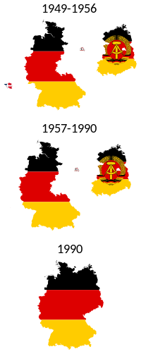 Alemaña Occidental y Oriental.