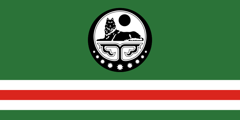 File:Flag of the Chechen Republic of Ichkeria (with COA).svg