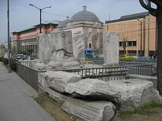 <span class="mw-page-title-main">Forum of Theodosius</span> Roman forum and triumphal column in Constantinople (Istanbul, Turkey)