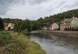 Ploučnice flowing through the municipality