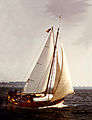 wooden sailing boat - 70 year old gaff cutter