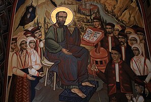 Freska - Sveti Apostol Pavle propoveda Dalmatincima
