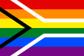Drapeau LGBT de l'Afrique du Sud.