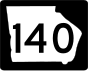 State Route 140 marker