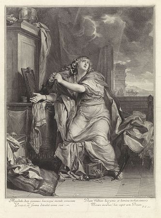 2. Gerard Edelinck d'après Charles Le Brun, Sainte Madeleine repentante, burin, Rijksmuseum, Amsterdam, inv. RP-P-OB-67.628.