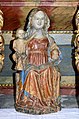 English: Gothic statue of Madonna with Child on the mensa of the cross altar Deutsch: Gotische Figur sitzende Madonna mit Kind auf der Altarmensa