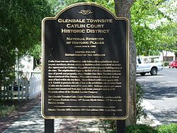 National Register of Historic Places "Catlin Court Historic District" Marker. Glendale-Catlin Court- Catlin Court Historic District NRHP Marker.JPG