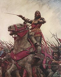 The Welsh Revolt of Owain Glyndwr and Tudur ap Gruffudd which lasted from 1400 to 1415 Glendower by A.C.Michael.jpg