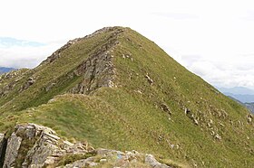 Monte de la Gragliasca'nın güney yamacının görünümü.