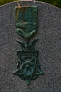 Detail of grave of Medal of Honor recipient Wilbur E. Colyer.