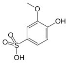 Skeletal formula of guaiacolsulfonate