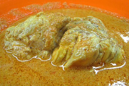 Gulai otak, beef brain curry from Indonesia