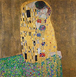 Gustav Klimt: Der Kuss (Liebespaar), 1908 (vollendet 1909)