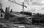 Byggnation av 50-metersbassängen år 1962.