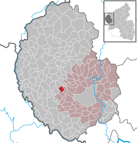 Poziția Hütterscheid pe harta districtului Eifelkreis Bitburg-Prüm