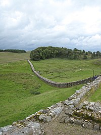 Hadrian's Wall viewed from Vercovicium Hadrians Wall from Housesteads1.jpg