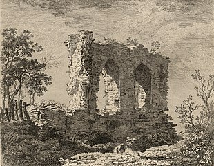 Hawarden Castle by J Boydell, 1773