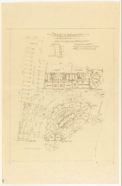 File:Hector Guimard - Plan, Project de Lotillement, rue Gros and rue de la Fontaine, Paris - Google Art Project.jpg