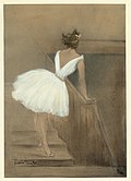 Dans les coulisses by Henri Boutet, lithographic print from L'Estampe moderne, vol.