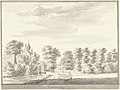 Het huis Vrijburg in 1730, door Abraham de Haen