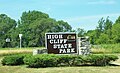 The welcome sign for High Cliff State Park in Sherwood, Wisconsin, USA, on July 7, CE.2007.