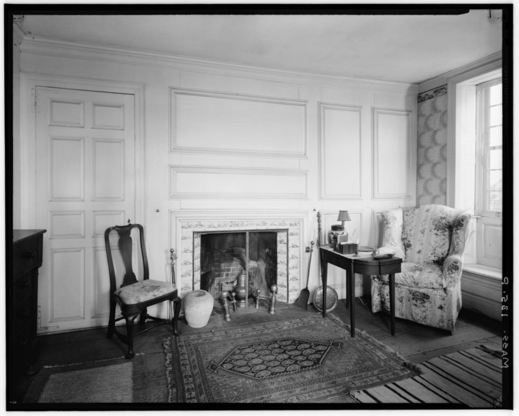 File:Historic American Buildings Survey, Arthur C. Haskell, Photographer. 1936 (p) Int-Paneled (North) fireplace end, southeast room, second floor. - Squire William Sever House, 2 HABS MASS,12-KING,2-16.tif