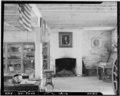 Historic American Buildings Survey, John T. Murray, Photographer, May 6, 1936. TYPICAL FIRST FLOOR FIREPLACE, NORTHWEST WALL. - Fort Smith, Commissary Building, 100 South HABS ARK,66-FOSM,1A-6.tif