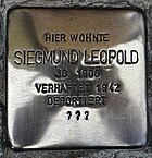 Hofheim am Taunus Wallau Stolperstein Langenhainer Straße 14 Siegmund Leopold.jpg