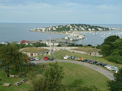 Fort Revere and Allerton, as seen from the fort's water tower observatory