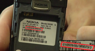 IMEI number of Nokia 6030 20110805.png