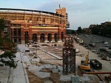 Construction of Gate 21 Plaza, the northwest entrance