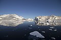 Icebergs in Disko Bay in Baffin Bay