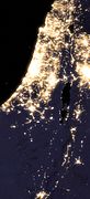 Satellite image at night