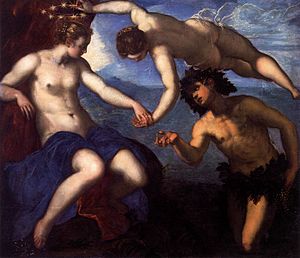 Jacopo Tintoretto - Bacchus, Venüs ve Ariadne - WGA22618.jpg