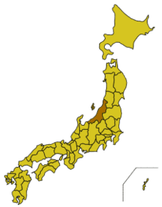 Poziția regiunii Prefectura Niigata