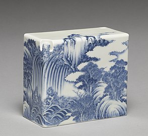 "Sake Ewer de um conjunto de piquenique portátil", Japão, c.  1830–1839