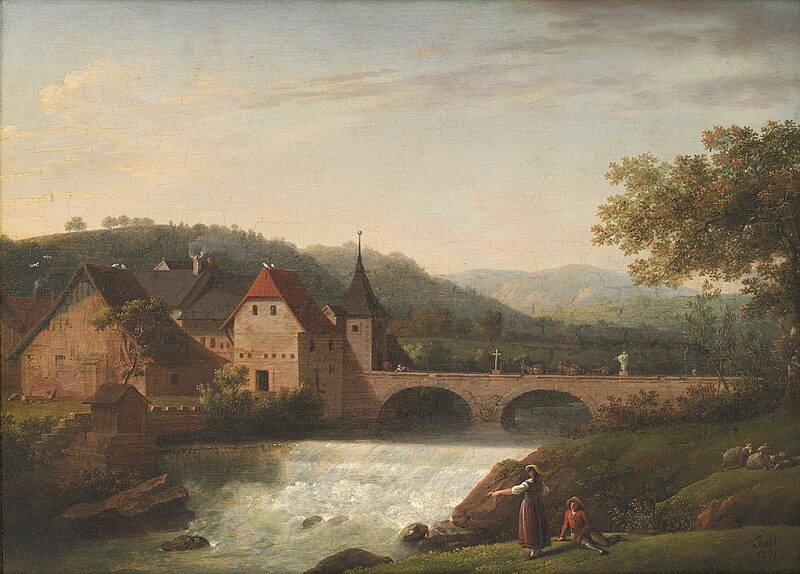 File:Jens Juel - The Bridge and the Waterfall at Dornach, Switzerland - KMSsp865 - Statens Museum for Kunst.jpg