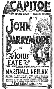 John barrymore dans le mangeur de lotus ad.png