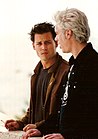 Depp and Jim Jarmusch at the Cannes film festival (1995)