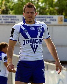 Reynolds playing for the Bulldogs in 2011 Josh Reynolds.jpg