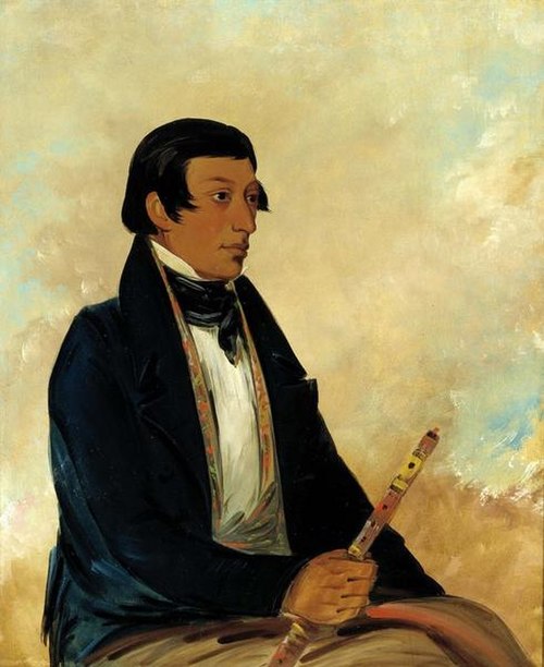 Kee-món-saw, Little Chief, Miami chief, painted by George Catlin, 1830