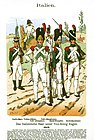 Infantería de la guardia real italiana, 1812.