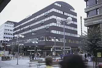 Kopparhuset och Storgatan fotograferat 1973