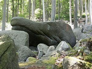 Lautertal Felsenmeer: Sagen, Geologischer Entstehungsprozess, Die römischen Werkstücke am Felsenmeer