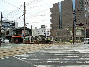 Kumamoto City Tram Shinmachi Station.JPG