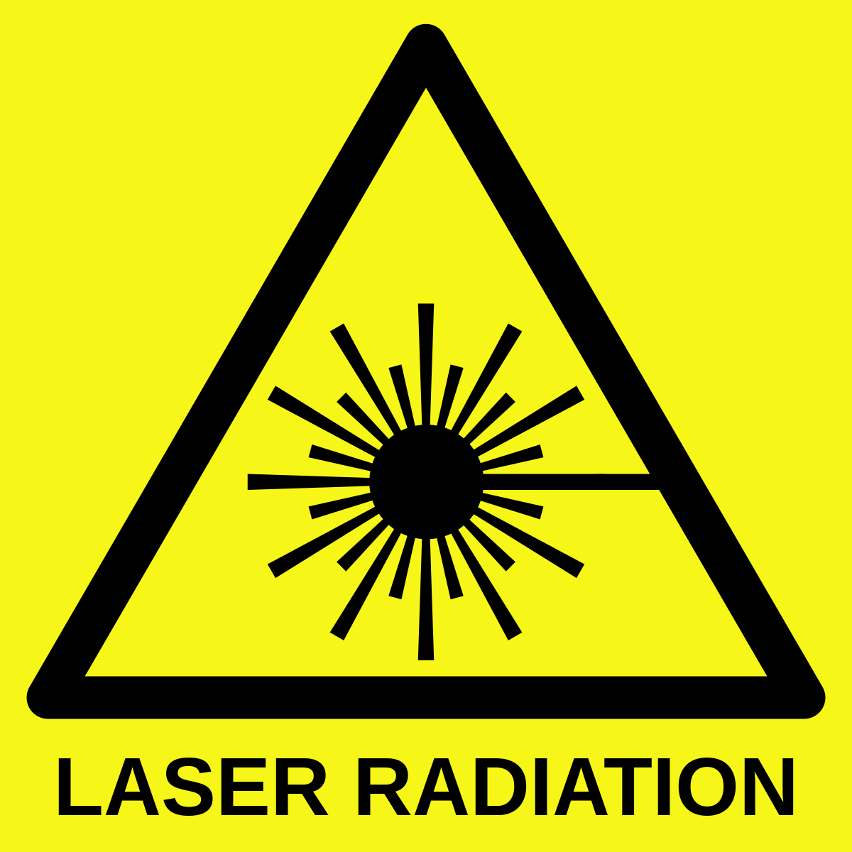 Laser Device In Use�Made in the USA OSHA WARNING Sign 