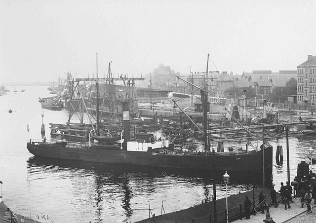 The SS Laura in 1886 in Svendborg, Denmark